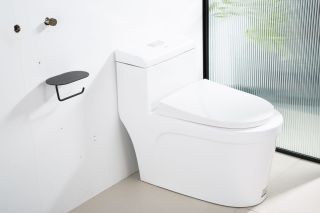 Держатель туалетной бумаги Gappo G30703-6 с полочкой чёрный